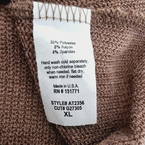 New! Heatherly Ribbed Knit Square Neck Sweater Top - Picture 11 of 11